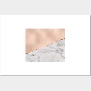 St Tropez rose gold marble Posters and Art